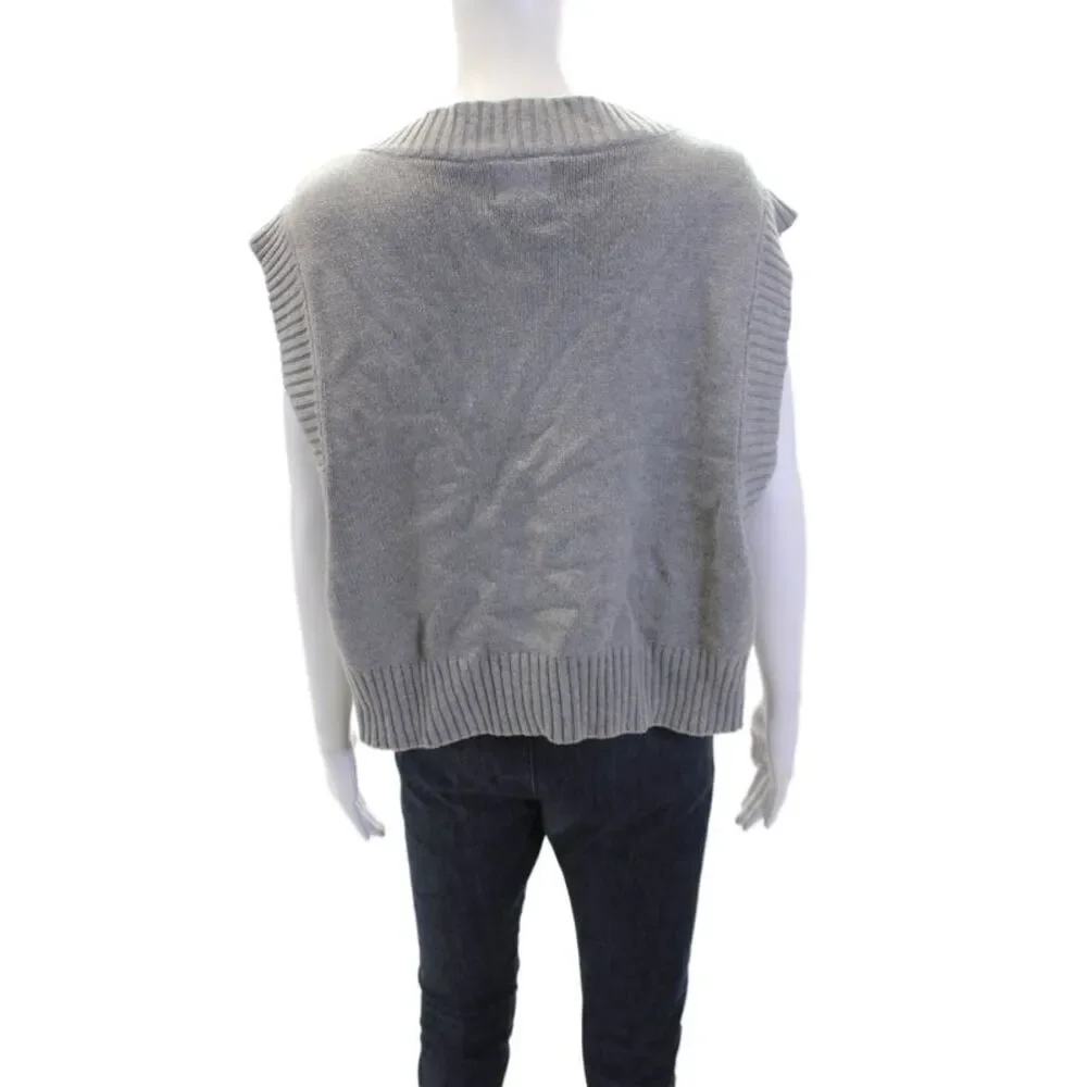 Urban Outfitters Womens Cotton Blend V-Neck Pullover Sweater Vest Gray Size M